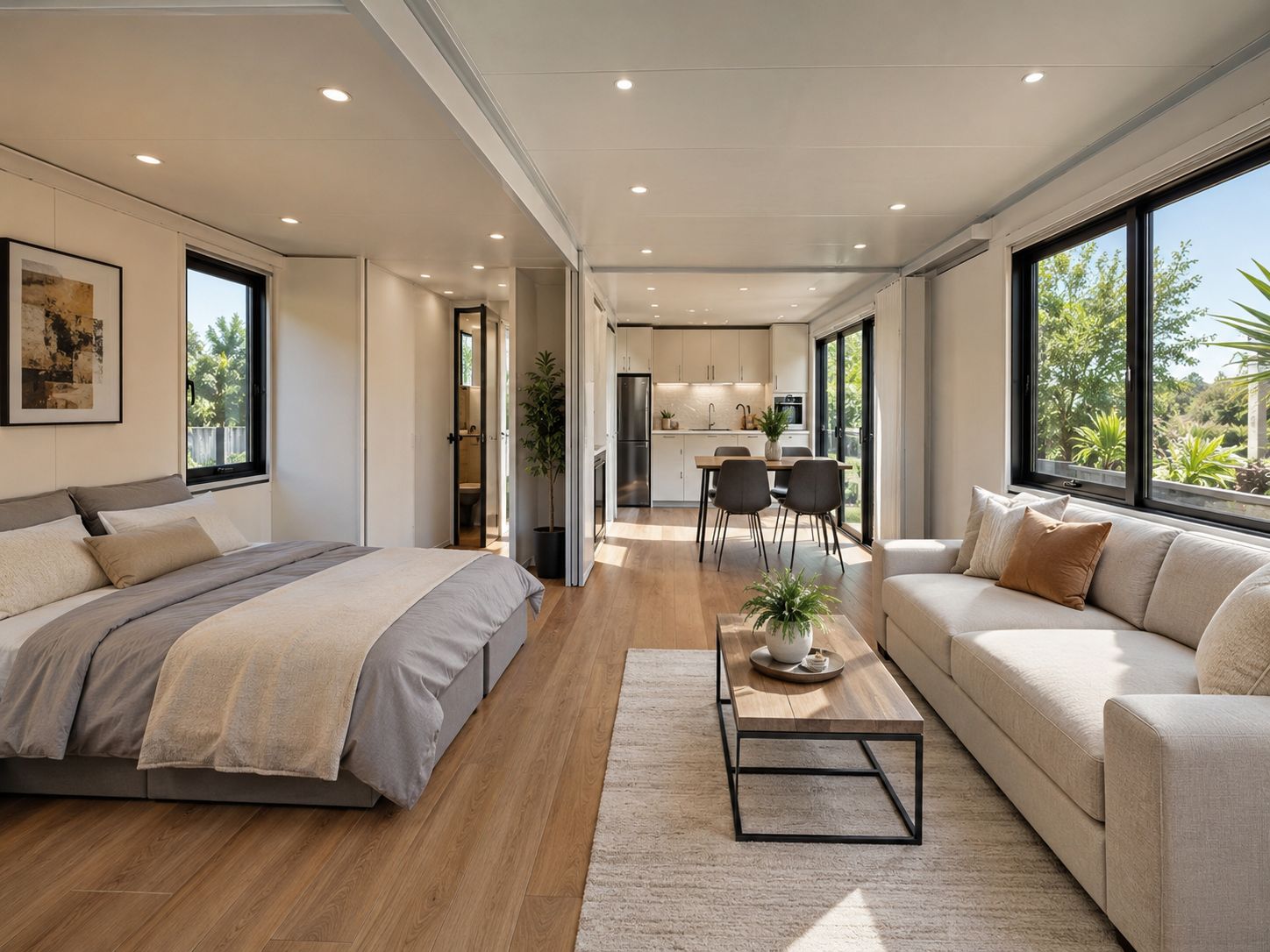 20ft luxury container home open interior layout