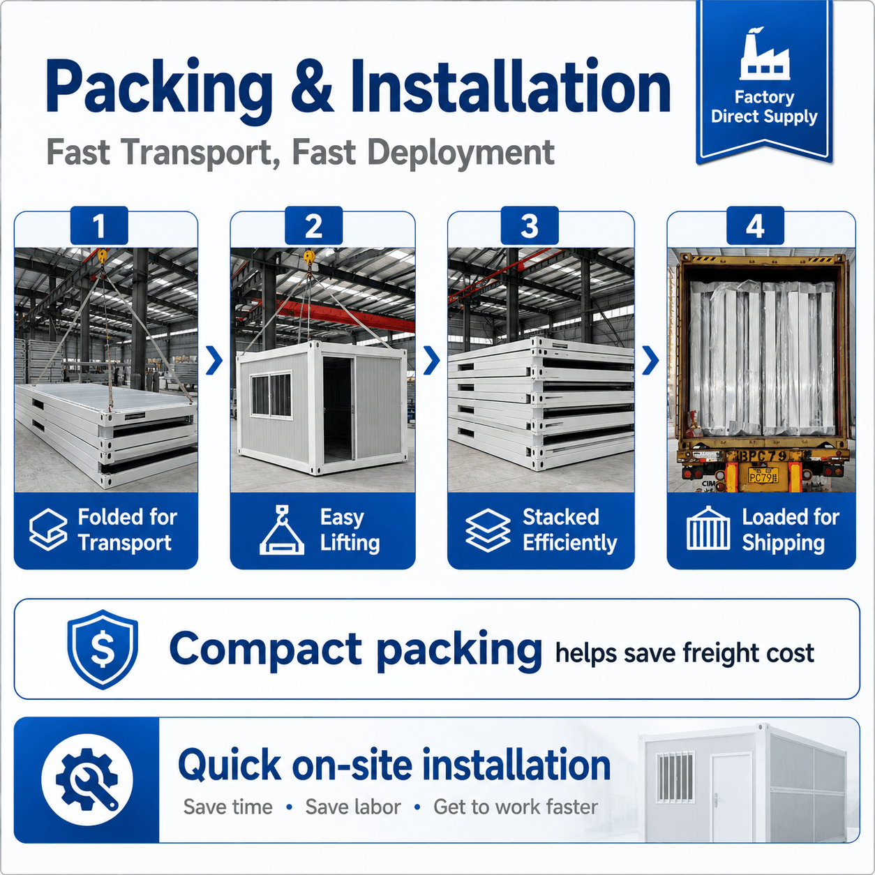 Bulk supply detachable container houses for accommodation office and project use