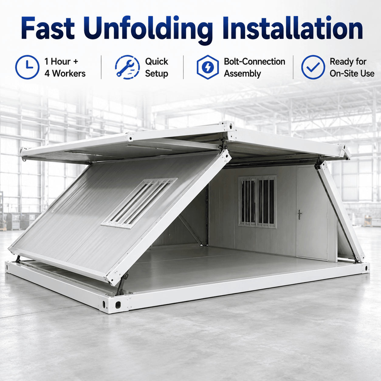 GFcontainer foldable container house factory and export support