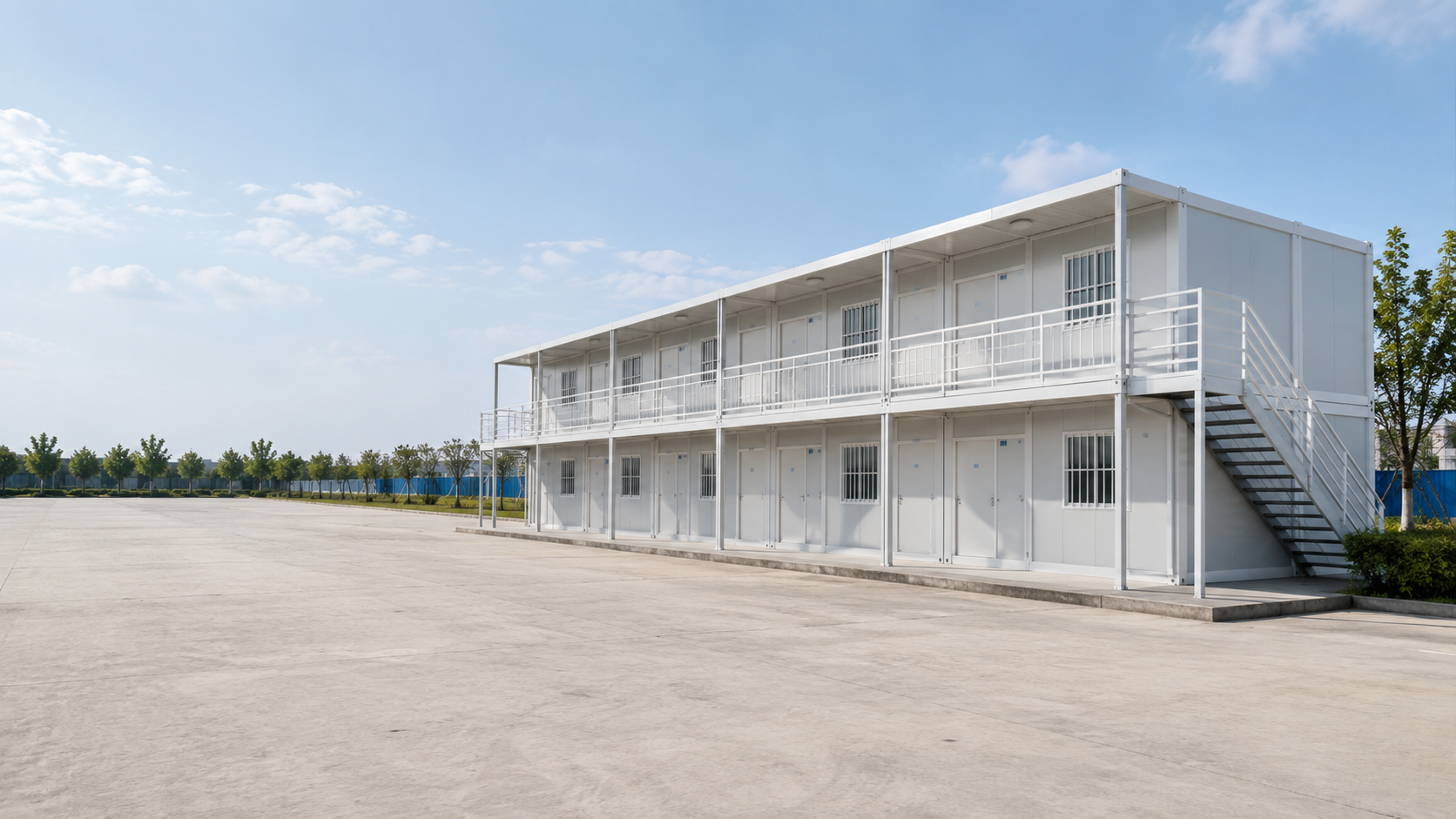 two-storey flat pack container dormitory for worker accommodation