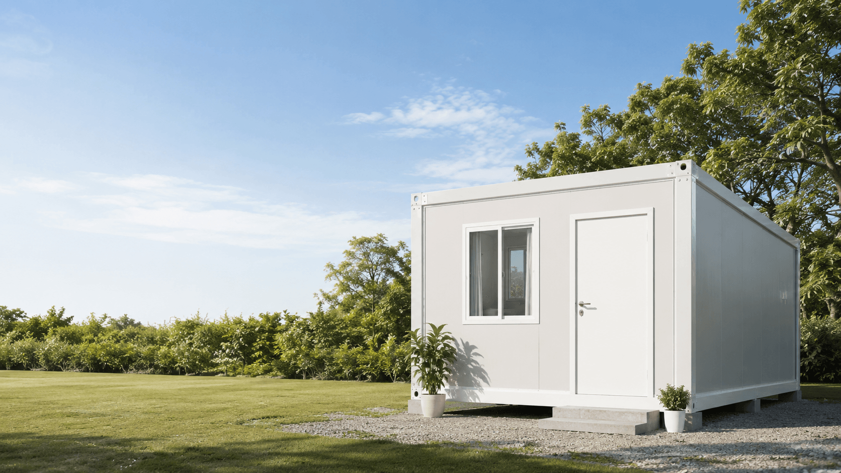 20ft folding container house with bathroom-ready plumbing