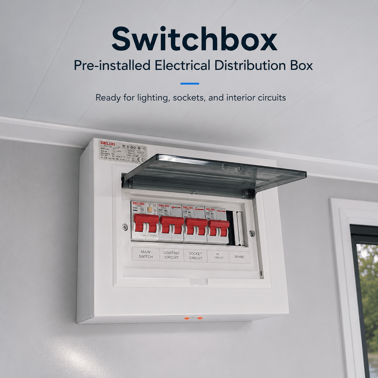 20ft expandable container house electrical distribution box