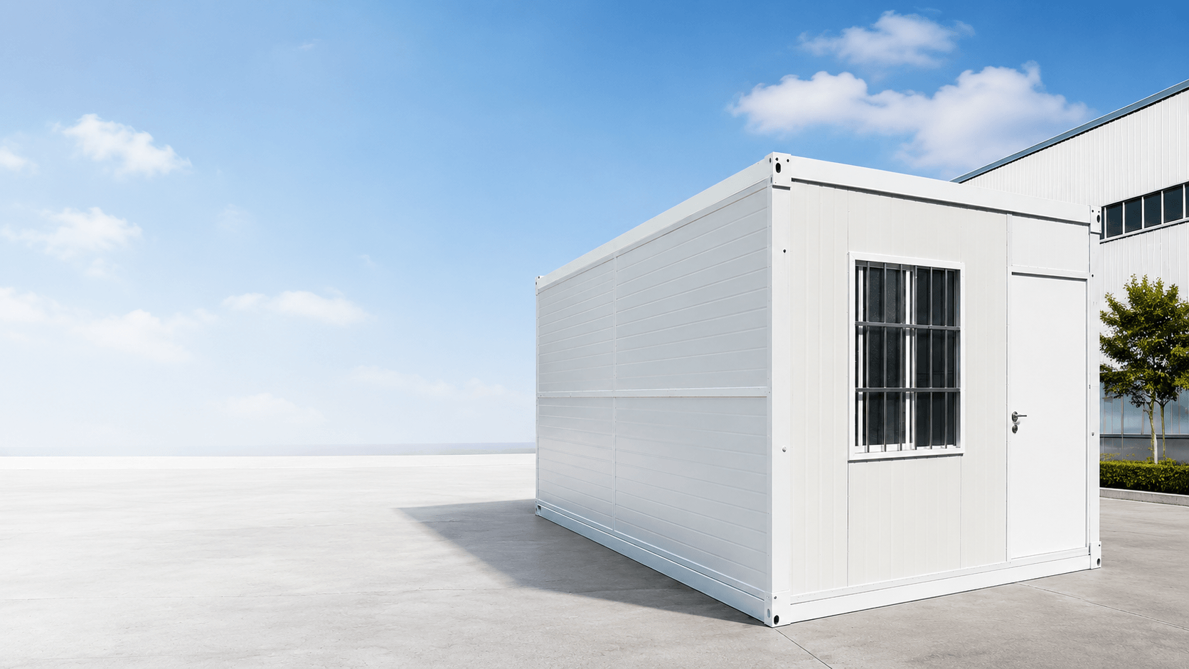 Portable Folding Container House for reusable and relocatable project buildings